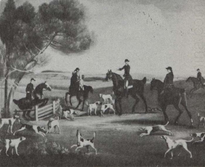 Hunting Scene Detail from a landscape, George Stubbs